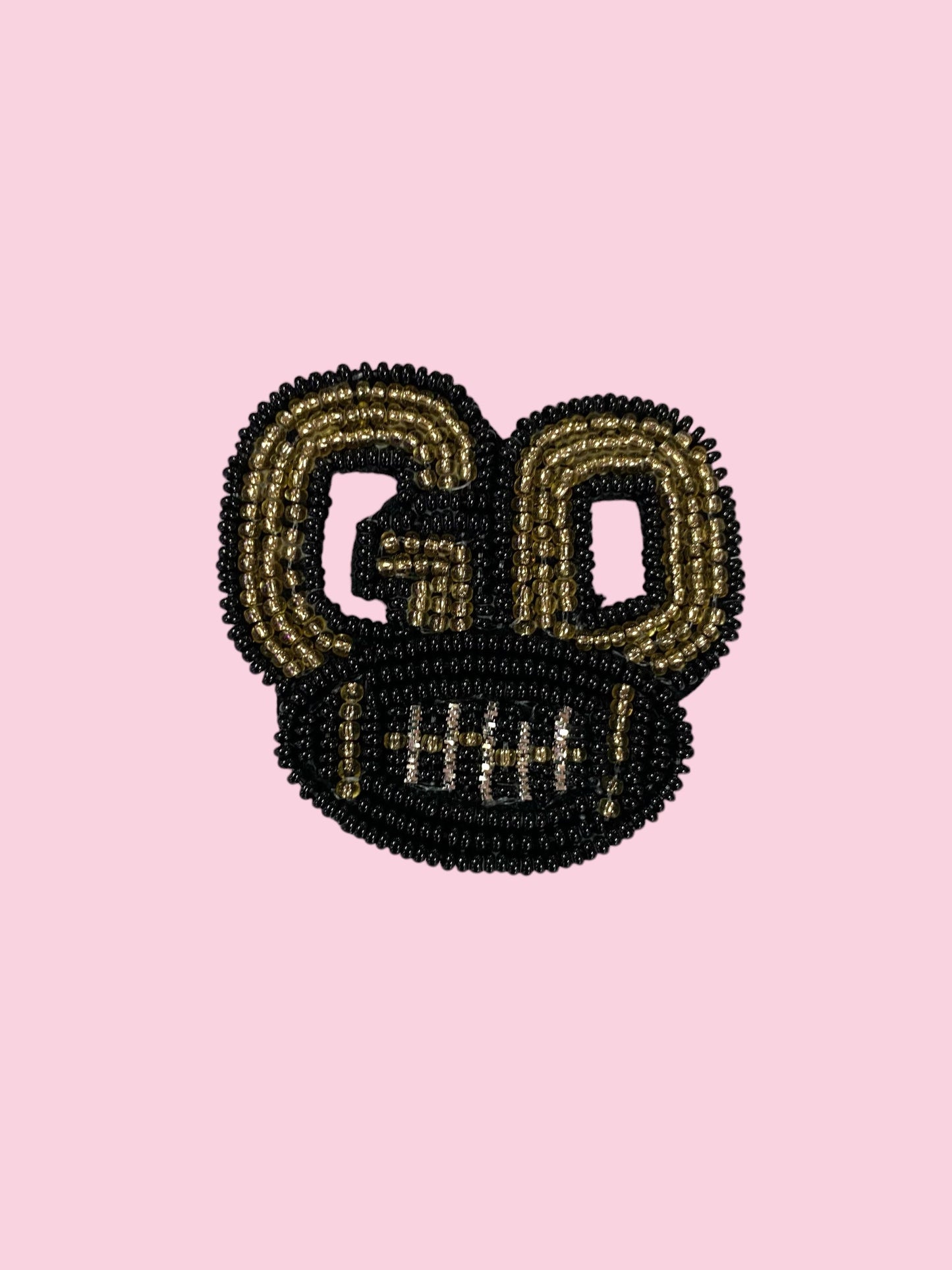 BLACK/GOLD GO GAME DAY PIN