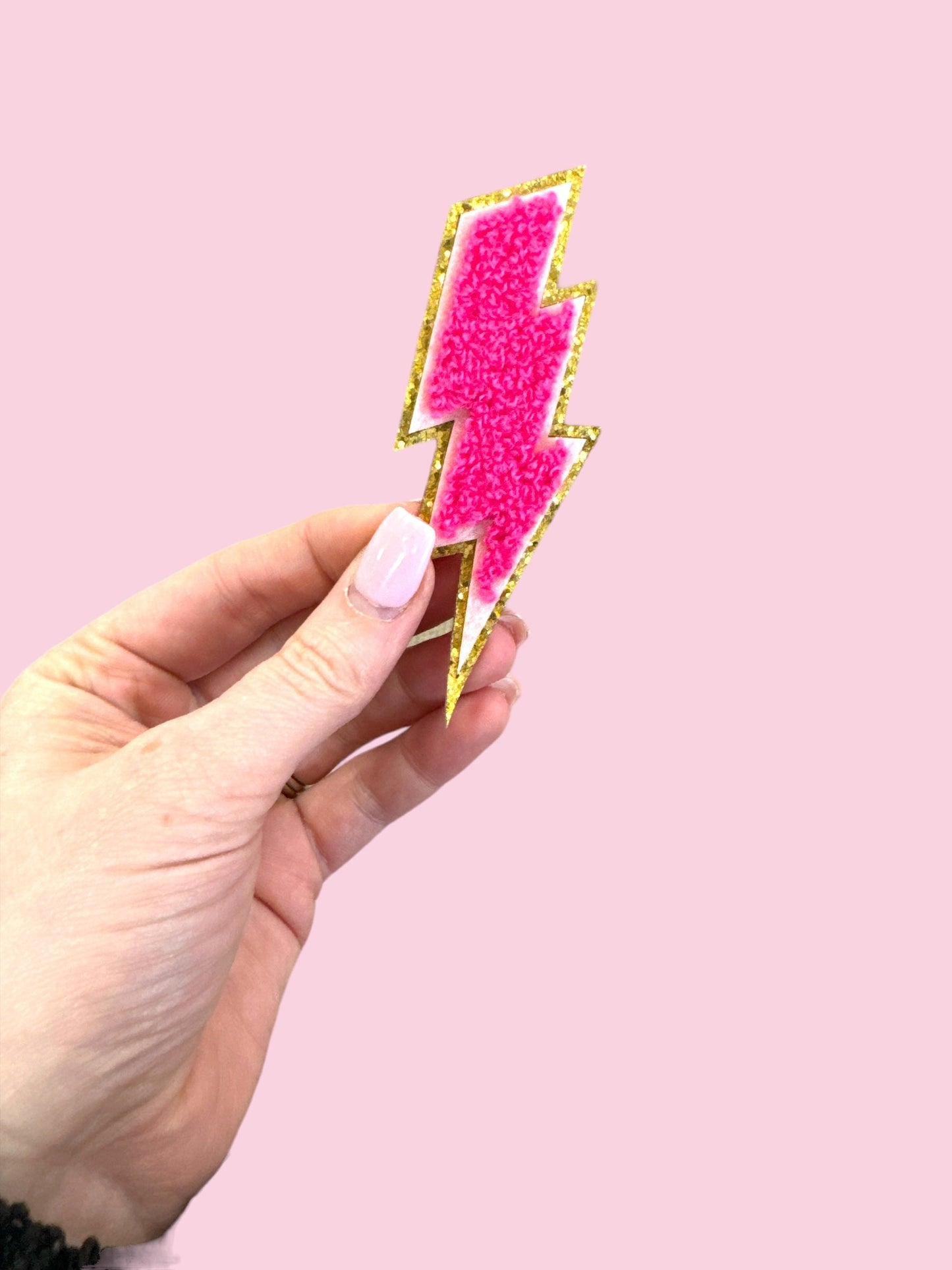 Lightning Bolt - Hot Pink - Sticky Back