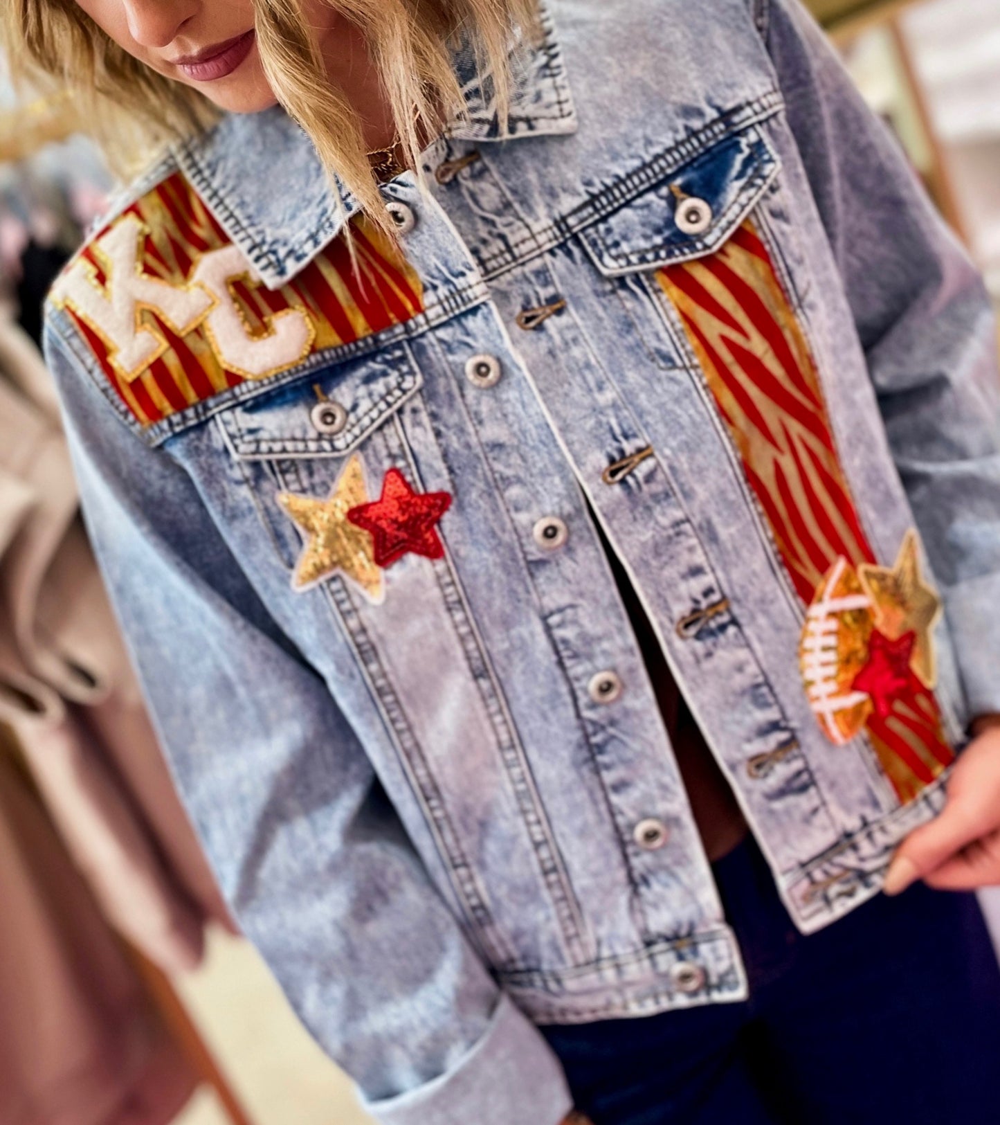 KC CHIEFS DENIM JACKETS