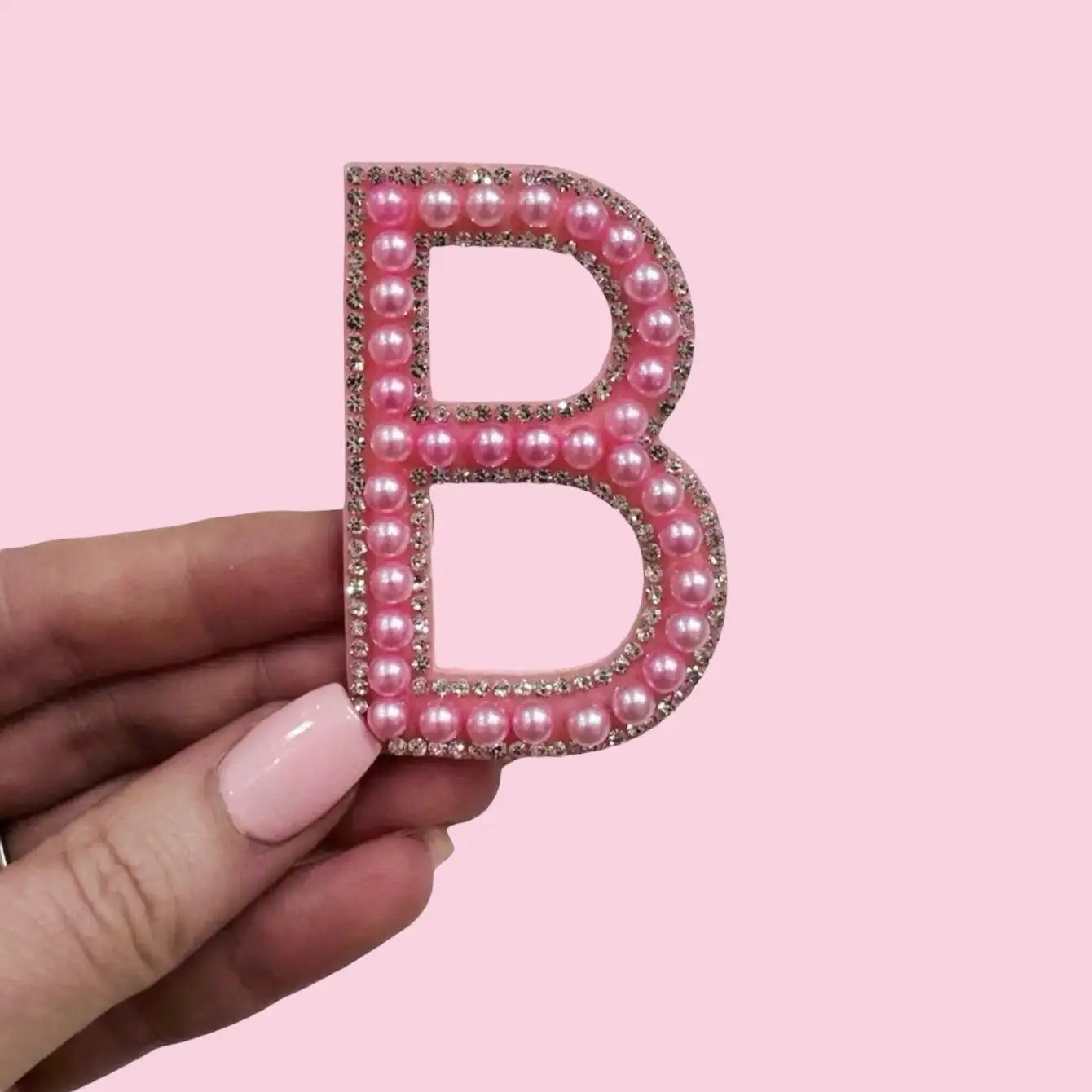 3" Sticky Back Pearl Pink Letters
