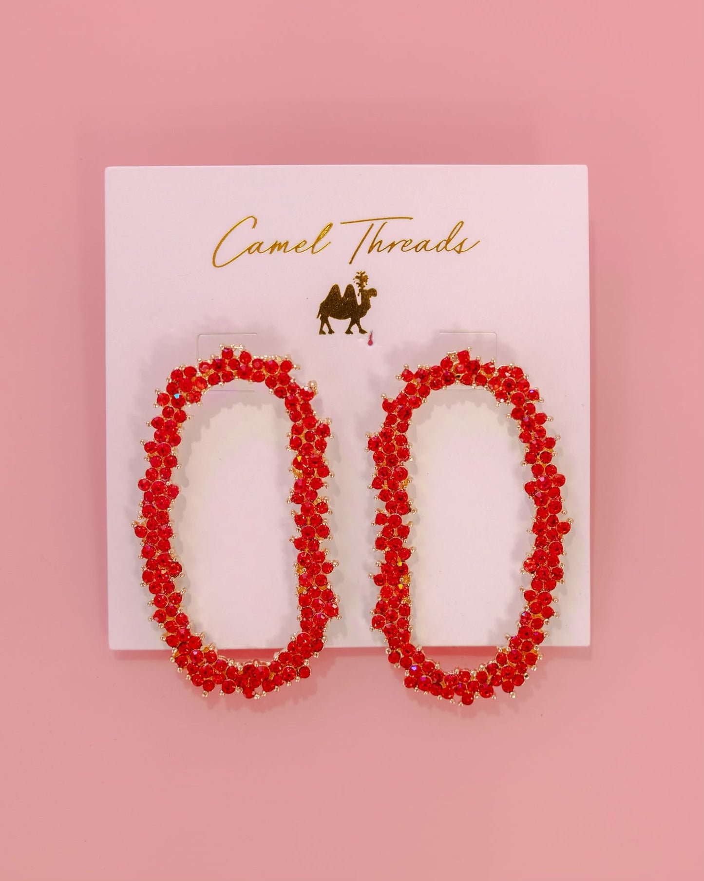 Miriah RED Crystal Earring