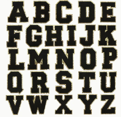 3" Sticky Back Black Letters