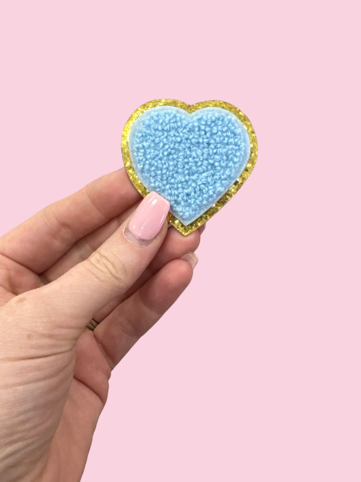 Heart - Light Blue- Sticky Back