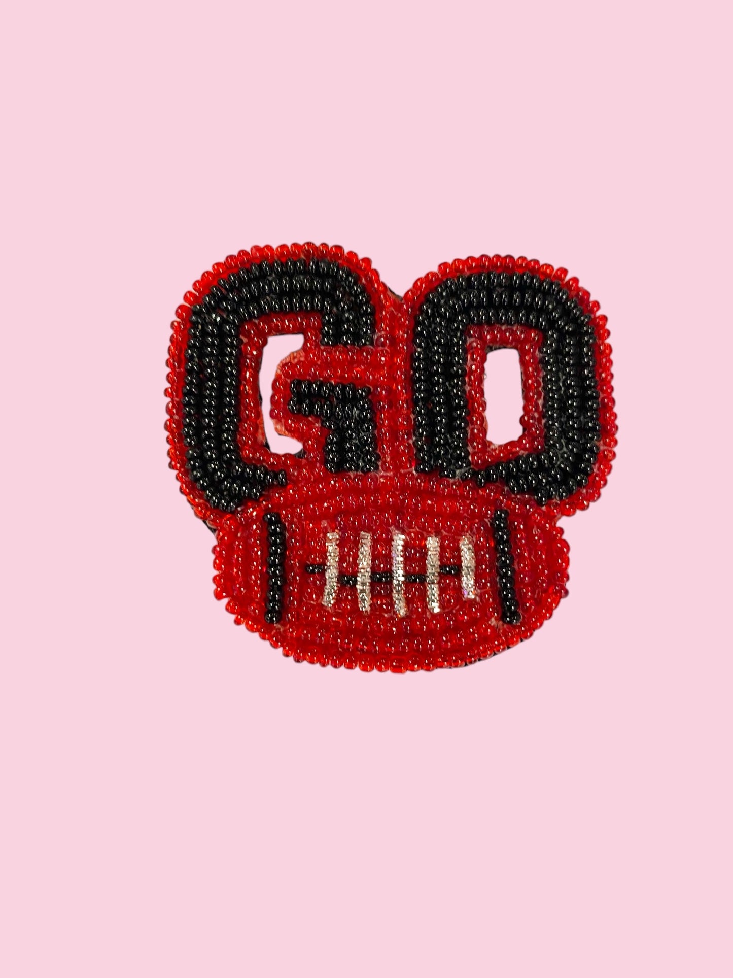 RED/BLACK GO GAME DAY PIN
