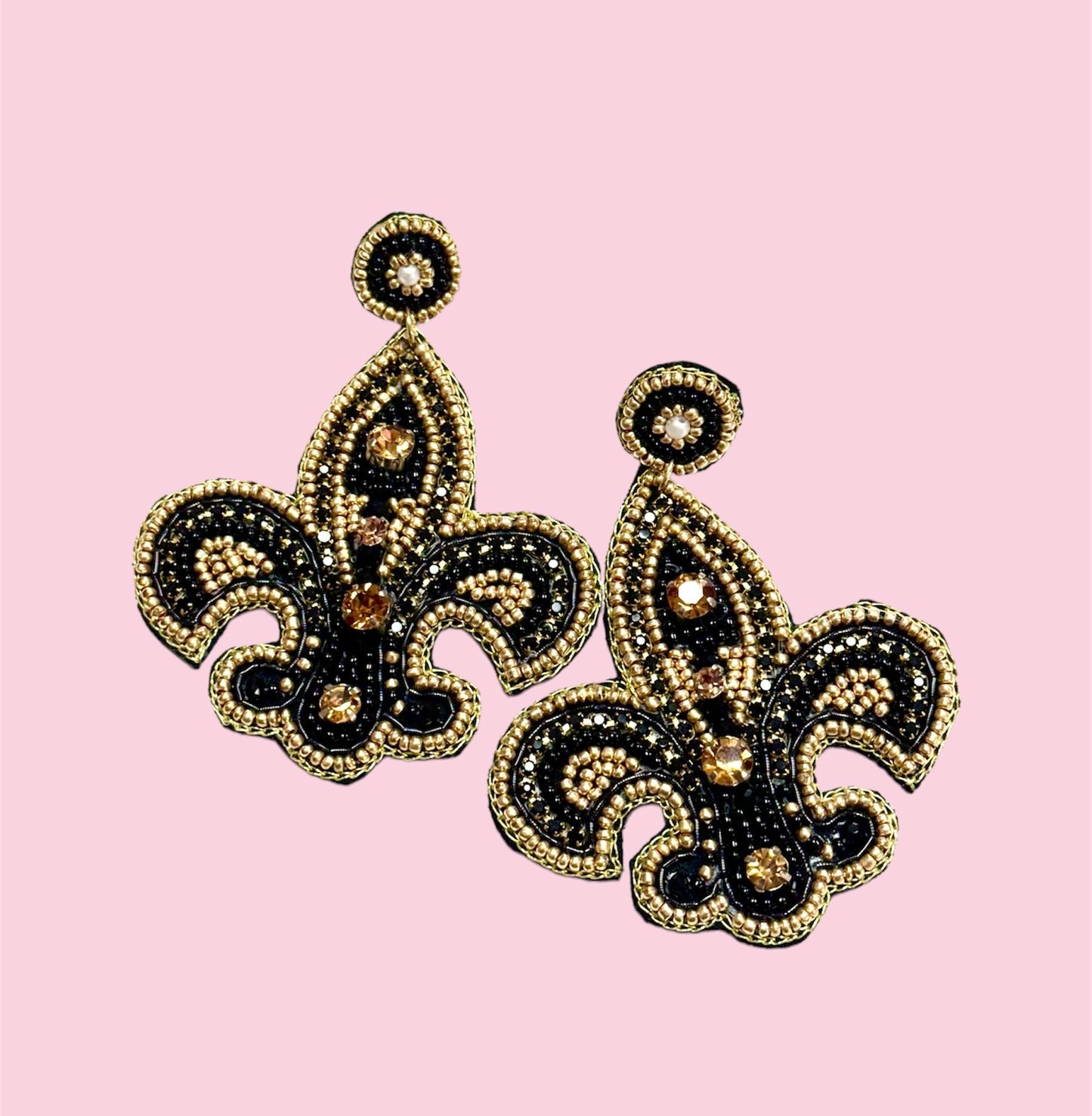 A14D Black & Gold Fleur-de-lis