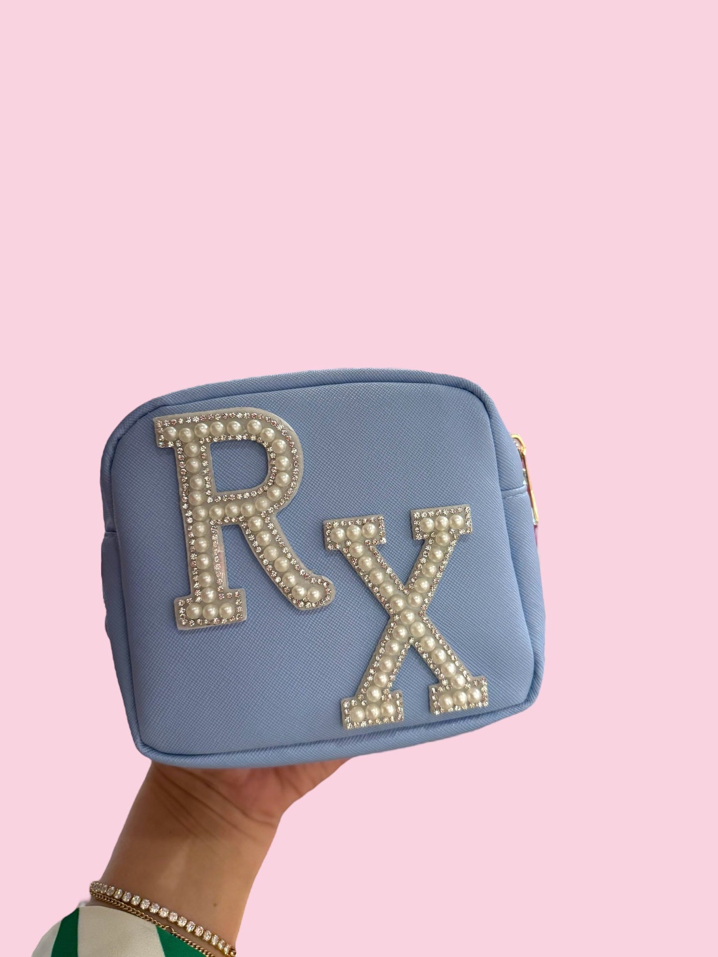 Small Light Blue Blank Patch Bag