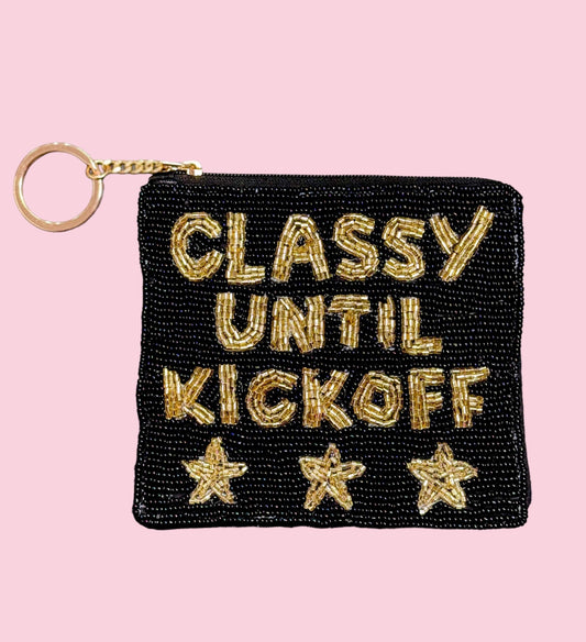 BLACK/GOLD CLASSY UNTIL KICKOFF COIN PURSE