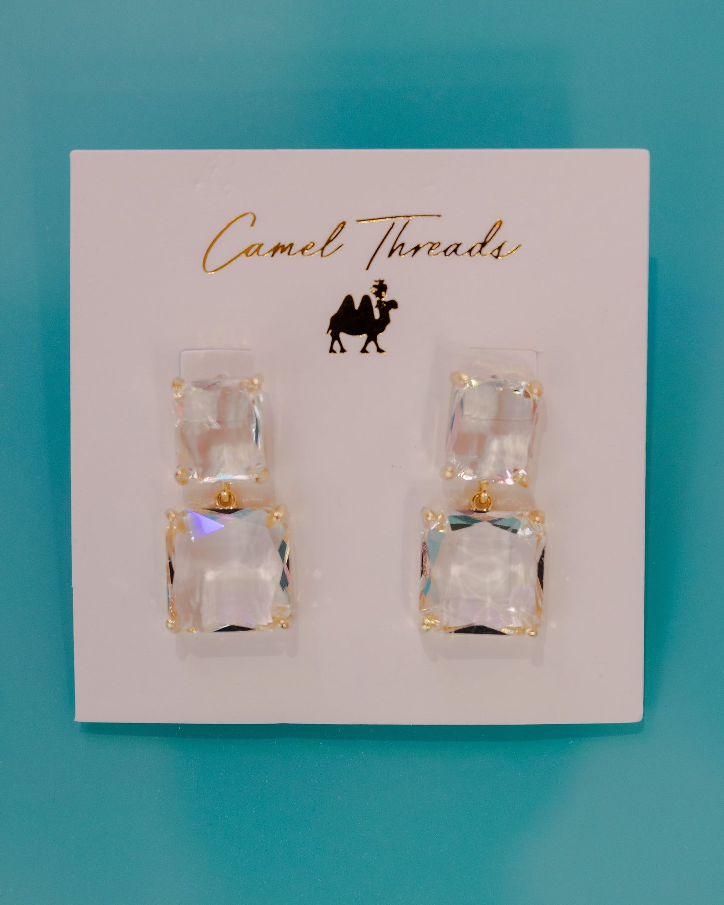 Caroline Double Crystal Earring's