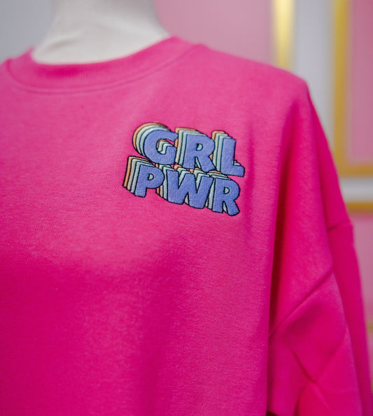 Sweatshirt - GRL PWR - Pink