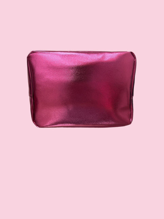 Large Metallic Pink Blank Patch Bag