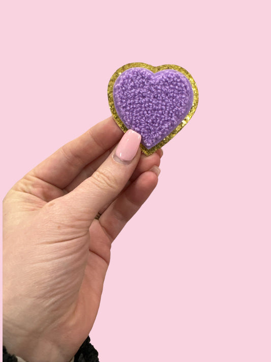 Heart - Purple- Sticky Back