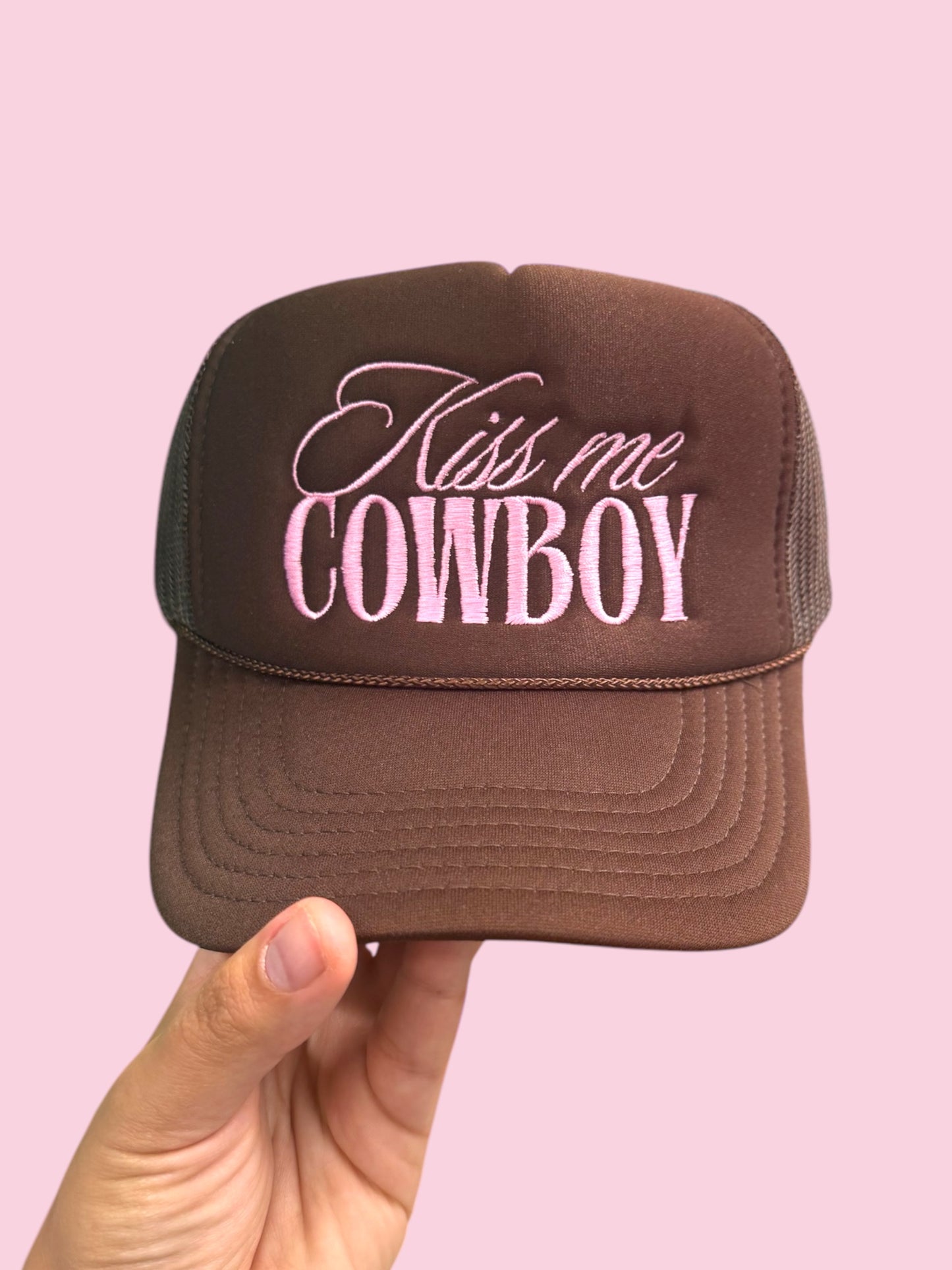 Kiss Me Cowboy trucker HAT