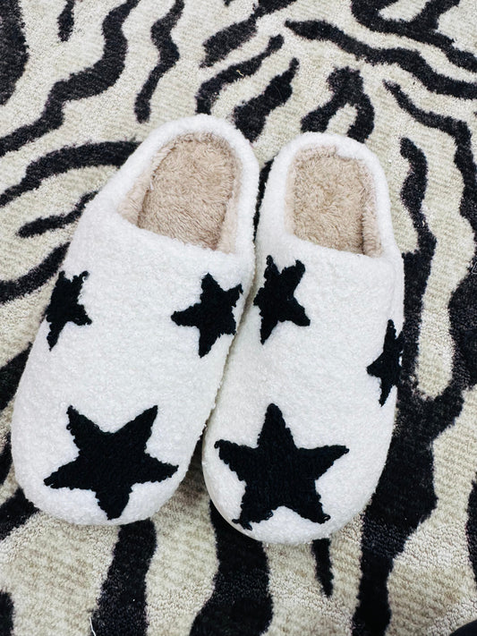 Cozy Toes - Stars Black & White