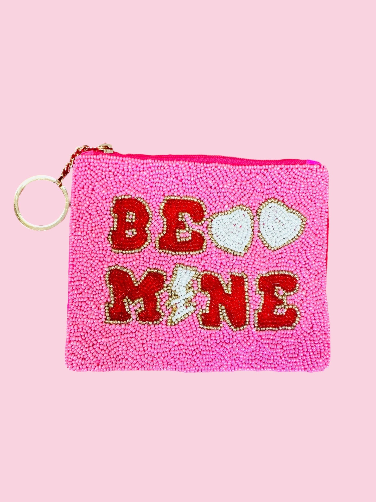 Beaded Coin Purse- Be Mine