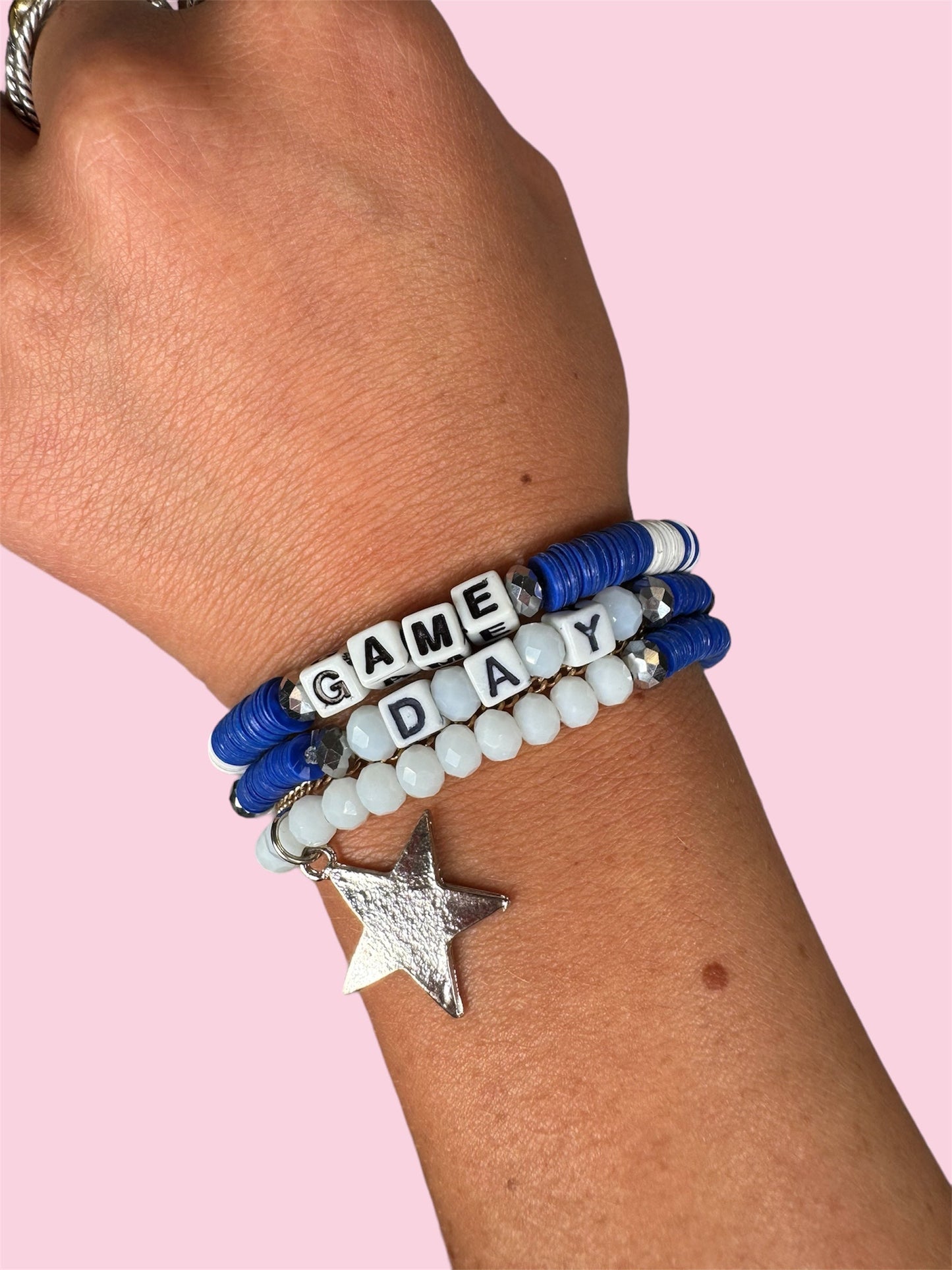 BLUE GAME DAY ADULT BRACELET