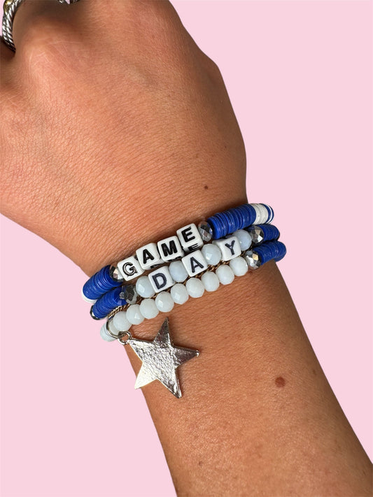 BLUE GAME DAY ADULT BRACELET