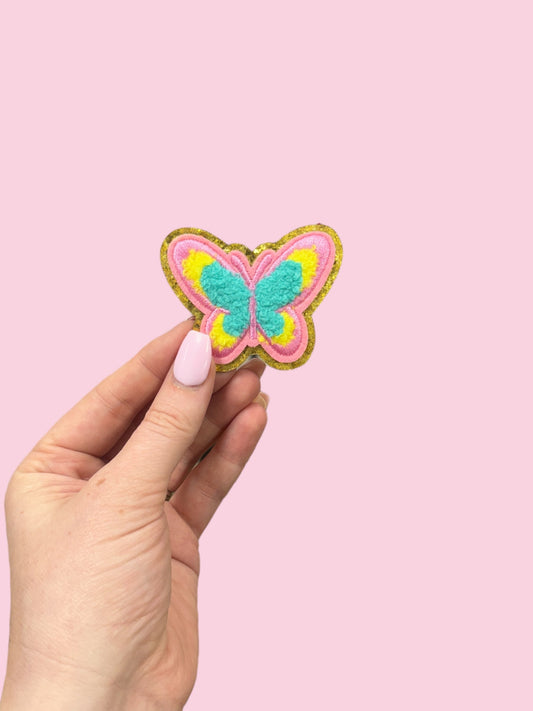 Butterfly - Blue/Pink/Yellow (STICKY BACK)