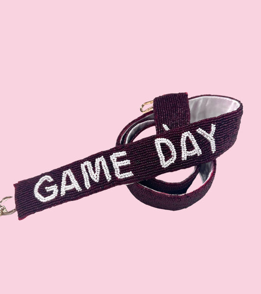 GAME DAY BEADED STRAP-MAROON - BS45