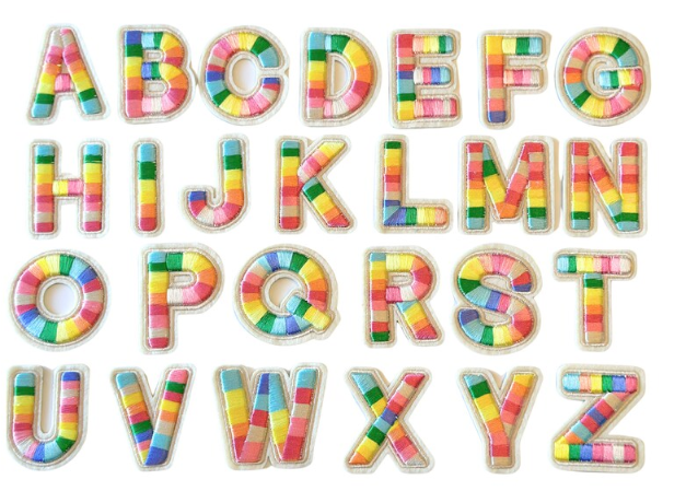3" Sticky Back Rainbow Letters
