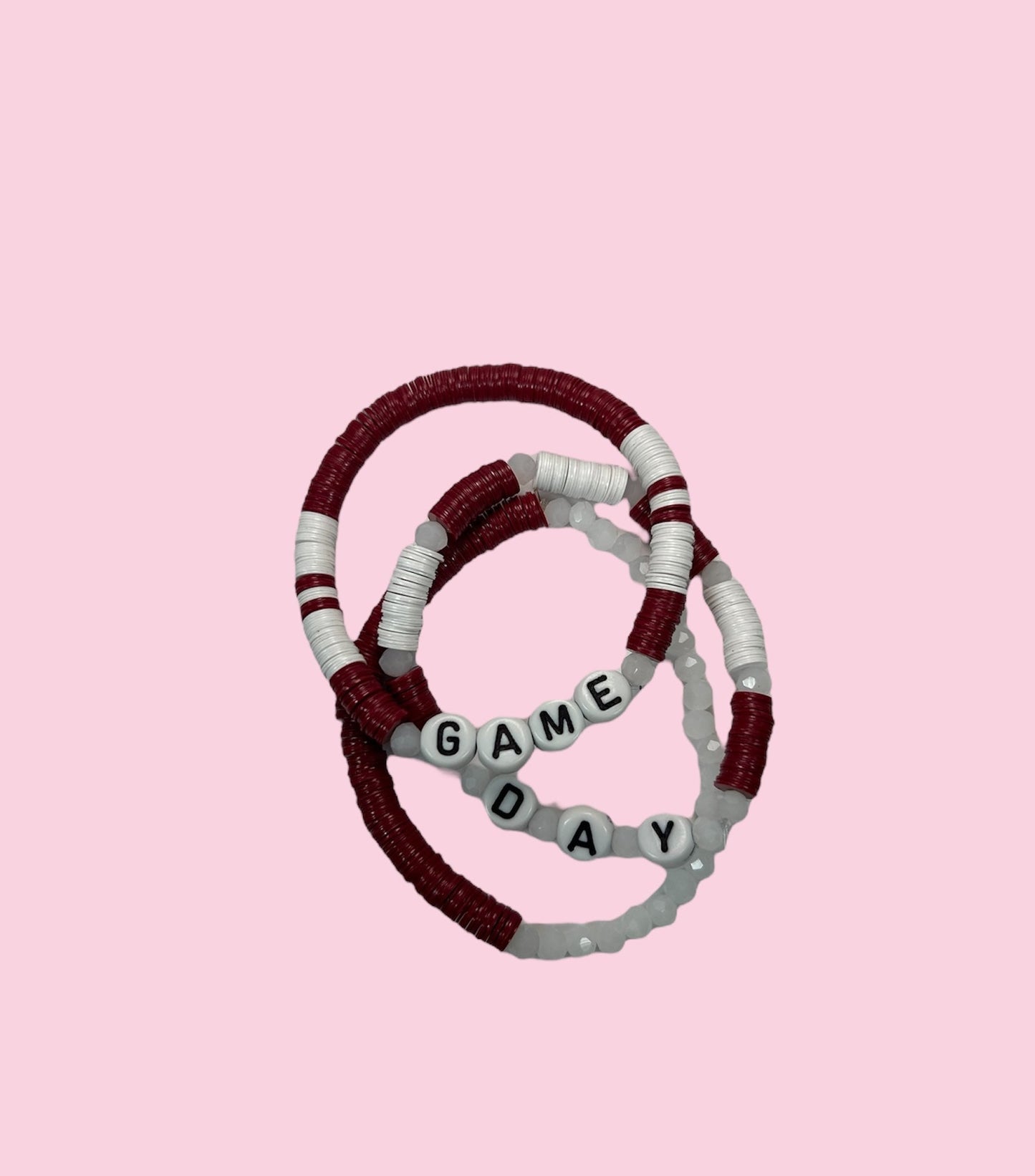 CRIMSON AND WHITE GAME DAY YOUTH BRACELET