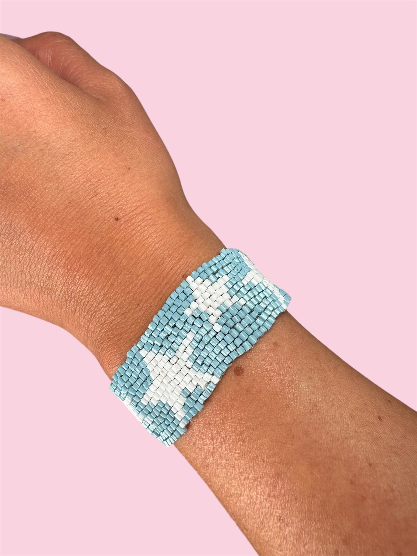 LIGHT BLUE STAR ADULT BRACELET