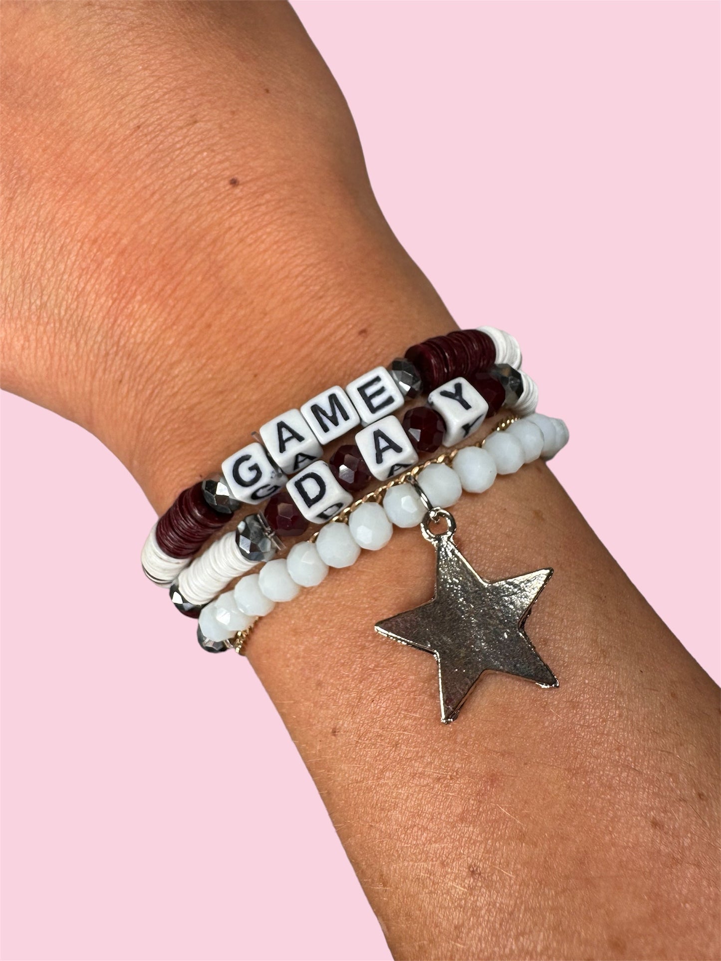 MAROON GAME DAY ADULT BRACELET