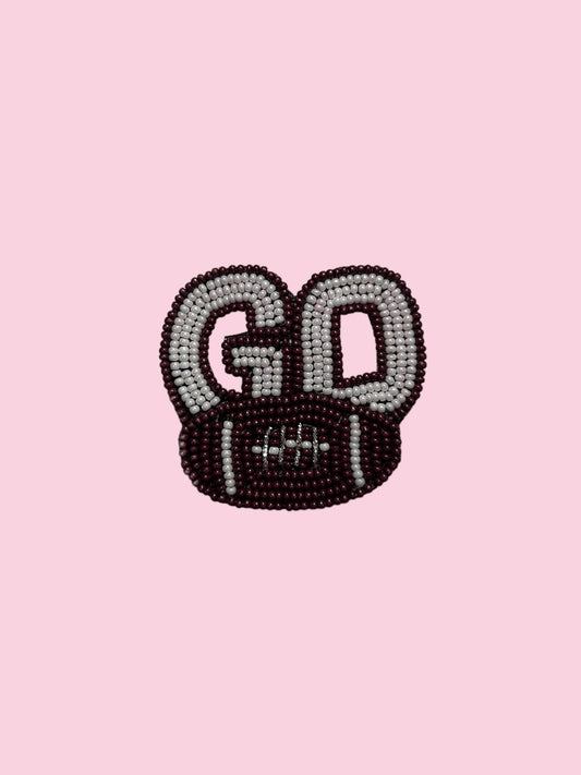 MAROON GO GAME DAY PIN