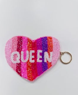 Beaded Heart Coin Purse HC33