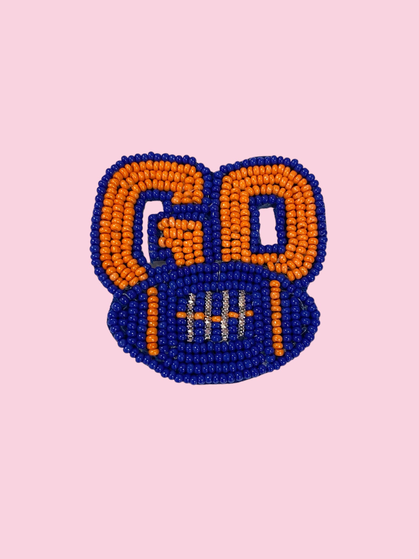 ROYAL BLUE/ORANGE GO GAME DAY PIN