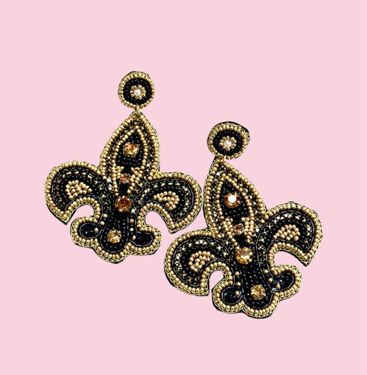 A14D Black & Gold Fleur-de-lis