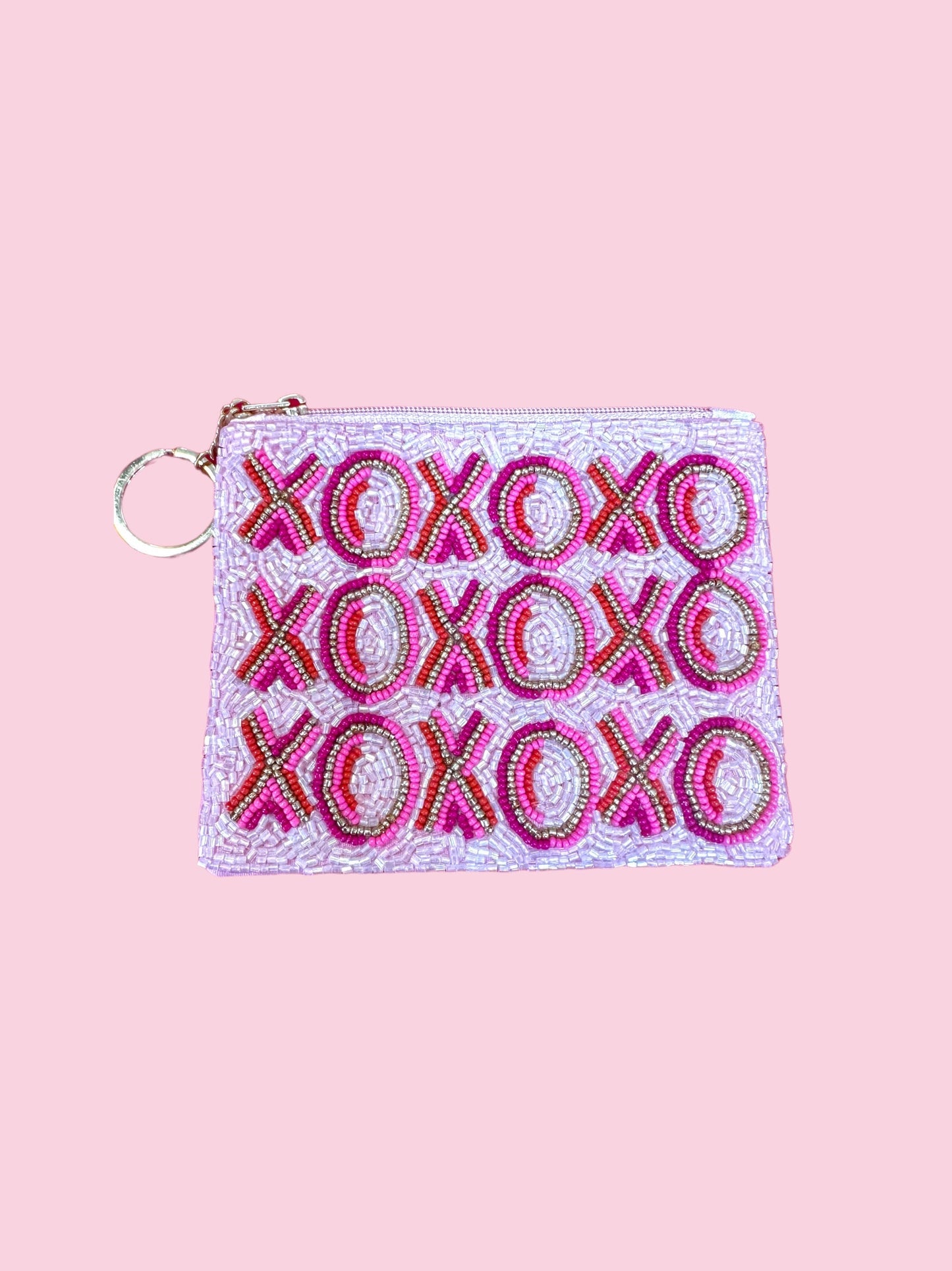 Beaded Coin Purse- XOXO