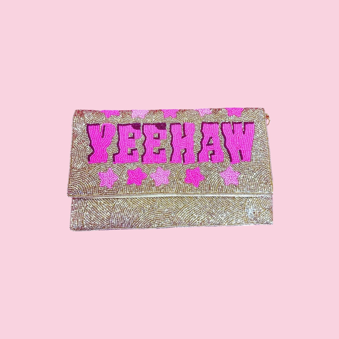 Beaded Envelope Clutch - Yeehaw